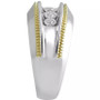 Men's Diamond Two-Tone Ring (1/5 ct. t.w.) in Sterling Silver & 14k Gold-Plate