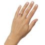 Cubic Zirconia Duo Shape Cuff Ring in 18k Gold-Plated Sterling Silver, Created for Macy's