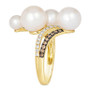 Vanilla Pearls (5-10mm) & Diamond (1/3 ct. t.w.) Cloud Cluster Ring in 14k Gold