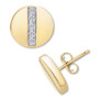 Diamond Disc Stud Earrings (1/10 ct. t.w.) in 14k Gold, Created for Macy's