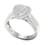 Diamond Heart Ring (1/2 ct. t.w.) in Sterling Silver