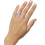Diamond Oval Cluster Multi-Row Engagement Ring (2 ct. t.w.) in 14k White Gold
