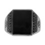 EFFY® Men's Onyx and Black Spinel Statement Ring in Black Rhodium-Plated Sterling Silver