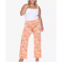 Plus Size Floral Paisley Palazzo Pants