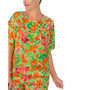Women's 2-Pc. Floral Satin Boxer Pajamas Set