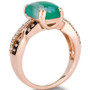 Crème Brûlée® Aquaprase Candy & Diamond (1/3 ct. t.w.) Statement Ring in 14k Rose Gold