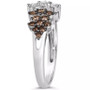 Chocolate Ombré Diamond Cluster Ring (1 ct. t.w.) in 14k Rose Gold, White Gold or Yellow Gold