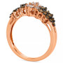 Chocolate Ombré Diamond Cluster Ring (1 ct. t.w.) in 14k Rose Gold, White Gold or Yellow Gold