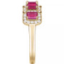 Ruby (1-3/4 ct. t.w.) & Diamond (1/4 ct. t.w.) Five Stone Halo Ring in 14k Gold (Also in Emerald & Sapphire)