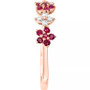 Ruby (3/8 ct. t.w.) & Diamond (1/6 ct. t.w.) Flower Band in 14k Rose Gold