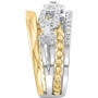 EFFY® Diamond Ring Triple Row Chain Link Statement Ring (3/4 ct. t.w.) in 14k Gold & White Gold