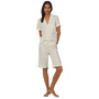 Women's Notch-Collar & Bermuda Pajama Shorts Set