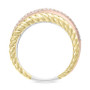 EFFY® Diamond (1/2 ct. t.w.) Tri-Color Statement Ring in 14k Gold, 14k White Gold and 14k Rose Gold