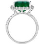 EFFY® Emerald (6-1/3 ct. t.w.) & Diamond (1-1/20 ct. t.w.) Halo Ring in 14k White Gold