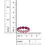 Red Cubic Zirconia Eternity Band in 14k Rose Gold Plated Sterling Silver