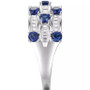 Lab-Created Sapphire (7/8 ct. t.w.) & Lab-Created White Sapphire (5/8 ct. t.w.) Multirow Ring in Sterling Silver (Also in Lab-Created Emerald & Lab-Created Ruby)