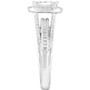 Diamond Halo Cluster Engagement Ring (1 ct. t.w.) in 10k White Gold