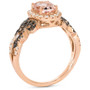 Peach Morganite (7/8 ct. t.w.) & Diamond (1/2 ct. t.w.) Ring in 14k Rose Gold