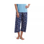 Womens Plus Size Sleepwell Printed Knit Capri Pajama Pant made with Temperature Regulating Technology