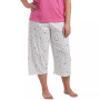Womens Plus Size Sleepwell Printed Knit Capri Pajama Pant made with Temperature Regulating Technology