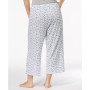 Womens Plus Size Sleepwell Printed Knit Capri Pajama Pant made with Temperature Regulating Technology