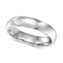 Men's White Tungsten Carbide Ring, Dome Wedding Band (5mm)