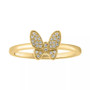 EFFY® Diamond Butterfly Ring (1/10 ct. t.w.) in Sterling Silver or 14k Gold-Plated Sterling Silver