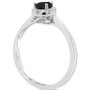 Labradorite & Diamond Accent Pear Ring in Sterling Silver (Also in Onyx & Turquoise)