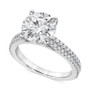 Certified Lab Grown Diamond Pave Set Engagement Ring (3-7/8 ct. t.w.) in 14k White Gold