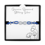 Diamond Accent Infinity Blue Cord Bracelet in Sterling Silver