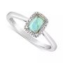 Labradorite & Diamond Accent Ring in Sterling Silver (Also in Onyx & Turquoise)