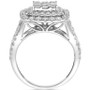 Diamond Princess Cluster Halo Engagement Ring (2 ct. t.w.) in 14k White Gold