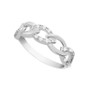 Diamond Link Band Ring (1/10 ct. t.w.) in Sterling Silver