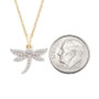 Diamond Dragonfly 18" Pendant Necklace (1/8 ct. t.w.) in 10k Gold, Created for Macy's