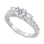 Diamond Three Stone Engagement Ring (1-1/2 ct. t.w.) in 14k White Gold