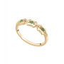 Emerald (1/10 ct.t.w) 3-Stone Fashion Ring in 14K Gold Plated Over Sterling Silver