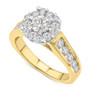 Diamond Halo Channel-Set Bridal Set (2 ct. t.w.) in 14k Two-Tone Gold
