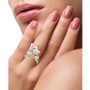 EFFY® Cultured Freshwater Pearl (5-7 mm) & Diamond (1/10 ct. t.w.) Wrap Statement Ring in 14k Gold