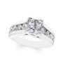 Diamond Princess Quad Engagement Ring (2 ct. t.w.) in 14k White Gold