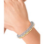 EFFY® Diamond Chain Link Bangle Bracelet (2-1/10 ct. t.w.) in 14k White and Yellow Gold