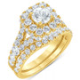 Diamond Halo Bridal Set (3 ct. t.w.) in 14k White or Yellow Gold