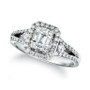 Couture® Vanilla Diamond Baguette Cluster Halo Ring (5/8 ct. t.w.) in Platinum