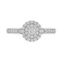 Lab-Created Diamond Halo Cluster Ring (3/8 ct. t.w.) in Sterling Silver