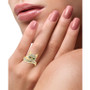 EFFY® Diamond (3/8 ct. t.w.) & Tsavorite Accent Fox Ring in 14k Gold