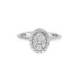 Diamond Oval Cluster Engagement Ring (1/2 ct. t.w.) in 14k White Gold