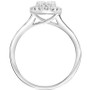 Diamond Oval Cluster Engagement Ring (1/2 ct. t.w.) in 14k White Gold