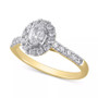 Diamond Oval Halo Bridal Set (1 ct. t.w.) in 14k White or Yellow Gold