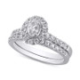 Diamond Oval Halo Bridal Set (1 ct. t.w.) in 14k White or Yellow Gold