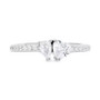 Cubic Zirconia Heart & Pear Two-Stone Ring