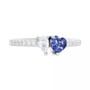 Cubic Zirconia Heart & Pear Two-Stone Ring